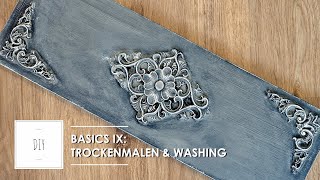 basics IX trockenmalen und washing ★ shabby chic ★ kreidefarbe möbel ★ DIY ★ zaubervollesch [upl. by Adnawat91]