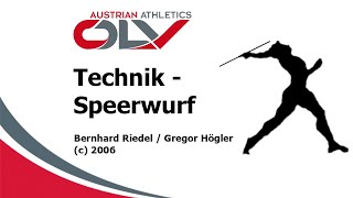 Technik Speerwurf Bernhard Riedel  Gregor Högler [upl. by Prakash]