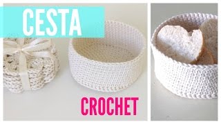 Cesta de crochet para decorar la mesa [upl. by Oakley]