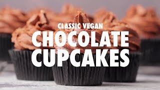 Classic Vegan Chocolate Cupcakes  Loving It Vegan [upl. by Tandie864]