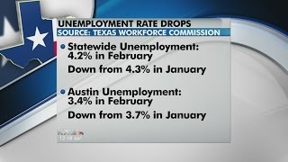 Texas Unemployment Rate Falls in February [upl. by Oretos148]