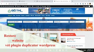 Restore website với plugin duplicator wordpress  dandev [upl. by Bornie]