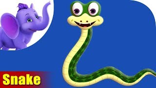 Snake Rhymes Snake Animal Rhymes Videos for Children [upl. by Anomas]