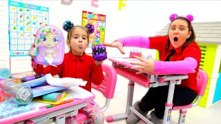 Ruby and Bonnie Pretend Play Learn Numbers and Spelling  Funny Educational Video for Children [upl. by Rehtul]