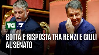 Botta e risposta tra Renzi e Giuli al senato [upl. by Shane]