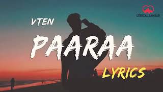 VTEN PARA FULL LYRICS OFFICIAL VIDEO VTENPARA PARA [upl. by Eilsil]