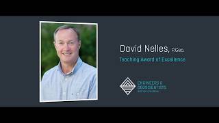 David Nelles  Professional Geoscientist  Teaching Award of Excellence [upl. by Ihsakat]