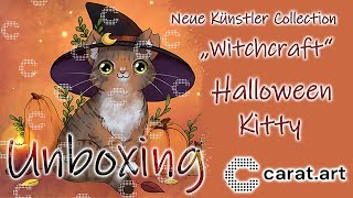 Diamond Painting Unboxing  Witchcraft  Künstler Collection von CaratArt Halloween Kitty [upl. by Nivrek]