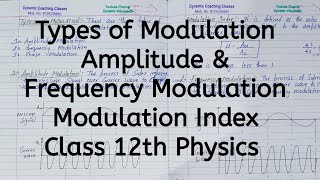 Types of Modulation Amplitude and Frequency Modulation Modulation Index Chapter 15 Communication [upl. by Hafinah900]