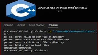 No such file or directory in vscode ApnaCollegeOfficial c c [upl. by Soalokcin]