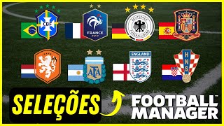 Como JOGAR com SELEÇÕES no FOOTBALL MANAGER   DICAS Importantes para IR BEM [upl. by Notrab]