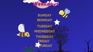 Weekdays with spelling in English learn 7days of the week  video 2 SmartyStudySproutKidsTV [upl. by Marsiella]