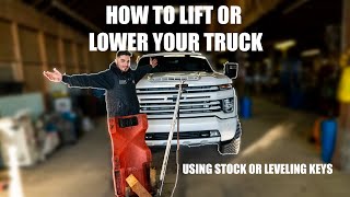 HOW TO TORSION KEY ADJUSTMENT SILVERADO  SIERRA TO LEVEL  LIFT OR LOWER YOUR TRUCK [upl. by Mathilde202]