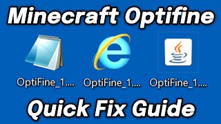 How to Fix Optifine Not Opening After Installing Java For Minecraft All Versions [upl. by Rebeh]