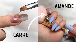 REMPLISSAGE des ongles en gel  Changer de forme amande [upl. by Dru]