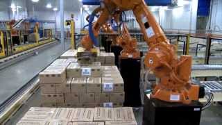 ABB Robotics  Palletizing Cartons [upl. by Ennayehc742]