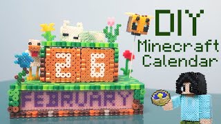 3D Perler Bead Minecraft Perpetual Calendar Tutorial [upl. by Kwang]