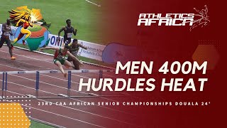 Mens 400m Hurdles Heat 1  DOUALA 24  23rd CAA African Athletics Senior Championships [upl. by Asillam]