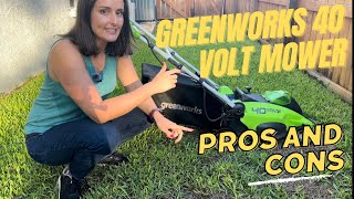 Greenworks 40V 16Inch Lawn Mower Review Pros and Cons You Need to Know [upl. by Koosis]