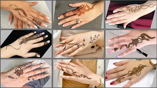 One finger mehndi design Eid special easy mehndi design Easter mahndi design  henna designs [upl. by Vinna]