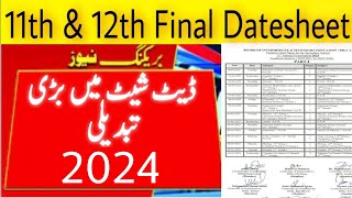 Date sheet 1st year 2nd year 2024  date sheet 2024 [upl. by Imaon603]