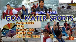 GOA WATER SPORTS  GO PRO  INSIDE SEA  ALL IN ONE [upl. by Yerdna]