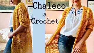 Chaleco largo a crochet para mujer ¡Paso a paso [upl. by Danczyk]