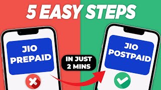 Jio Prepaid to Jio Postpaid StepbyStep Guide No Document Needed Hindi [upl. by Livi384]