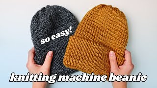 Knitting Machine Beanie Pattern Easy [upl. by Obie572]