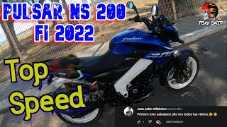 Pulsar NS 200 Fi top speed  review  mas rapida que mi RS [upl. by Marketa]