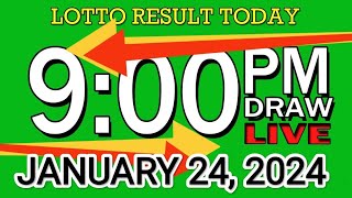 LIVE 9PM LOTTO RESULT TODAY JAN 24 2024 2dLotto 3DLotto lottoresultjan242024 [upl. by Dlaniger624]