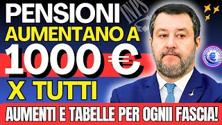 🔴1000 € PENSIONI MINIME E X TUTTI  ECCO COME E QUANDO ARRIVERANNO❗️ C’È TUTTO❗️VERIFICA ORA ✅ [upl. by Dov65]