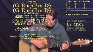 Selfish PnB Rock Guitar Lesson Chord Chart  Capo 2nd  G Em Bm D [upl. by Atsahc]