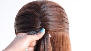 Very easy cute hairstyle for long hair Hairstyle for teenagers Hair style girl simple and easy [upl. by Anitsyrc]