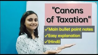 Canons Of Taxation  Economics [upl. by Larochelle]