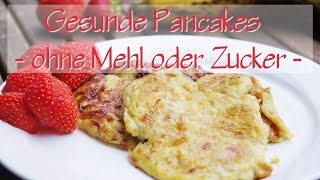 Low Carb Pancakes 2 Zutaten Banane  Ei OHNE MEHL ZUCKER [upl. by Garvey900]