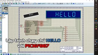 Lập trình PIC16F887 Lập trình chạy chữ trên 8 led 7 đoạn với vi điều khiển Pic16F887 [upl. by Naid907]