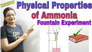 Physical Properties of Ammonia Fountain ExperimentAmmonia Class10 ICSE Chem Semester2 Boards [upl. by Machute883]