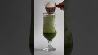 그냥 라떼가 질릴땐말차 샷 라떼🍵Green tea shot latte🌿카페음료 레시피1 [upl. by Guss]