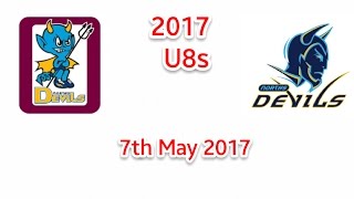 2017 U8s Norths Devils vs Aspley Devils 7th May [upl. by Aratak]