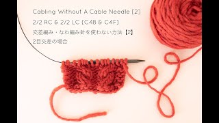 Yucca Cabling Without A Cable Needle 2  交差編み・なわ編み針を使わない方法【2】2023 [upl. by Nessim]