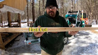 Woodland Mills HM130 max Woodlander Sawmill First Cut  Proof is in the lumber [upl. by Geminian]