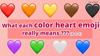 What the different emoji heart colors mean❤💛🧡💚💙💜🤎🖤🤍 Part One1️⃣ [upl. by Enomal]