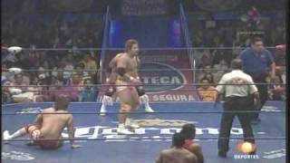 CMLL 030709 Héctor Garza Shocker Toscano vs Team No Limit amp Texano Jr 12 [upl. by Mariken]