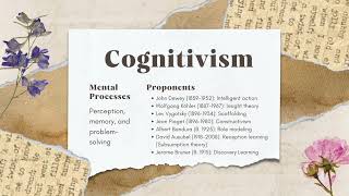 Classic Learning Theories Behaviorism Cognitivism Humanism [upl. by Katine]