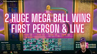 2 Huge Mega Ball 100x Wins First Person amp Live 50x [upl. by Gignac894]