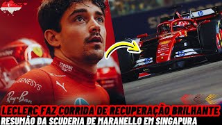 FERRARI SE RECUPERA E LECLERC EM RITMO ALUCINANTE GP DE SINGAPURA [upl. by Gamin925]