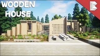 Minecraft Epic Wooden Modern House  Build Review 2017 [upl. by Macpherson]