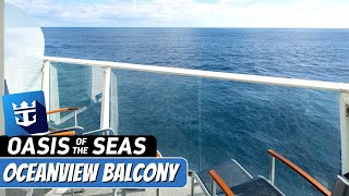 Oasis of the Seas  Oceanview Balcony Stateroom Tour amp Review 4K  Royal Caribbean Cruise [upl. by Ginny]