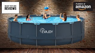 EVAJOY 16ft x 48in Metal Frame Swimming Pool Set And Sand Filter Pump Full Review [upl. by Ettie]